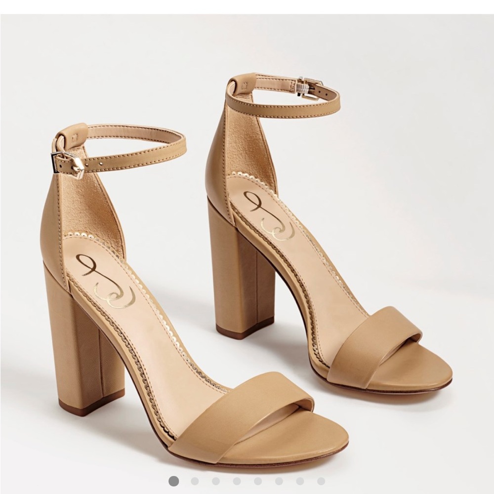 sam edelman nude block heels